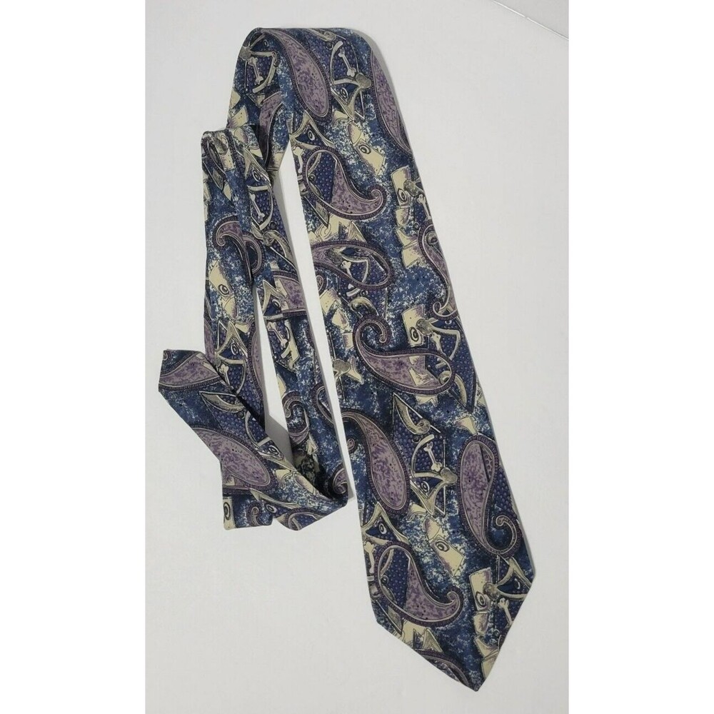 Picasso Le Peintre Mens Neck Tie Multicolor 100% Silk 60" Long 4" Wide